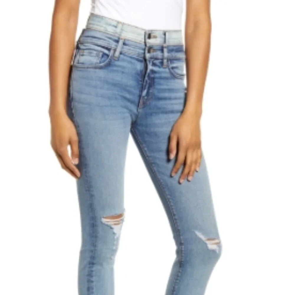 HUDSON Jeans – Holly Double Waistband Ankle Skinny Jeans PROVOKING